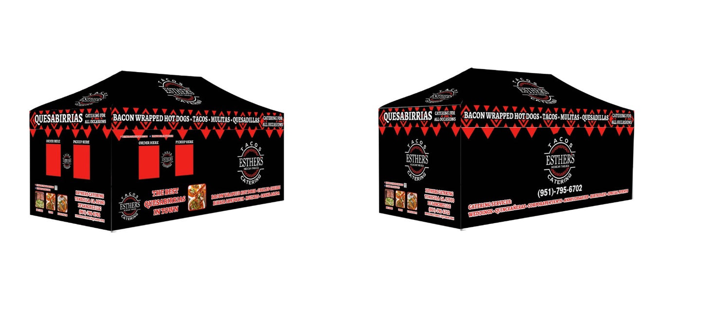 10x10 Canopy Food Booth Heavy Duty Full set up