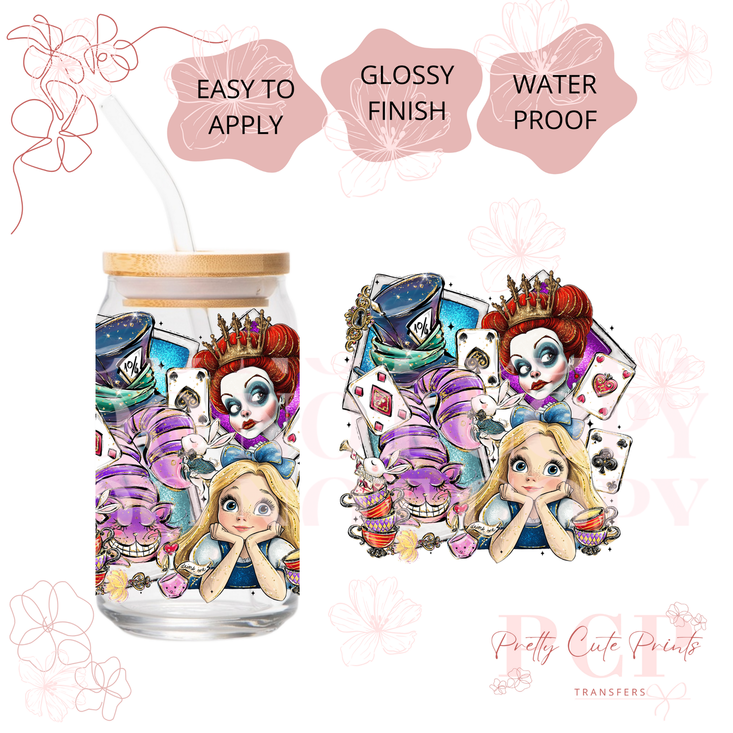 UVDTF DECAL Polaroid Characters
