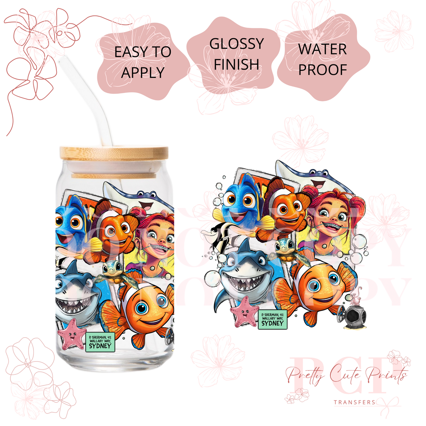UVDTF DECAL Polaroid Characters