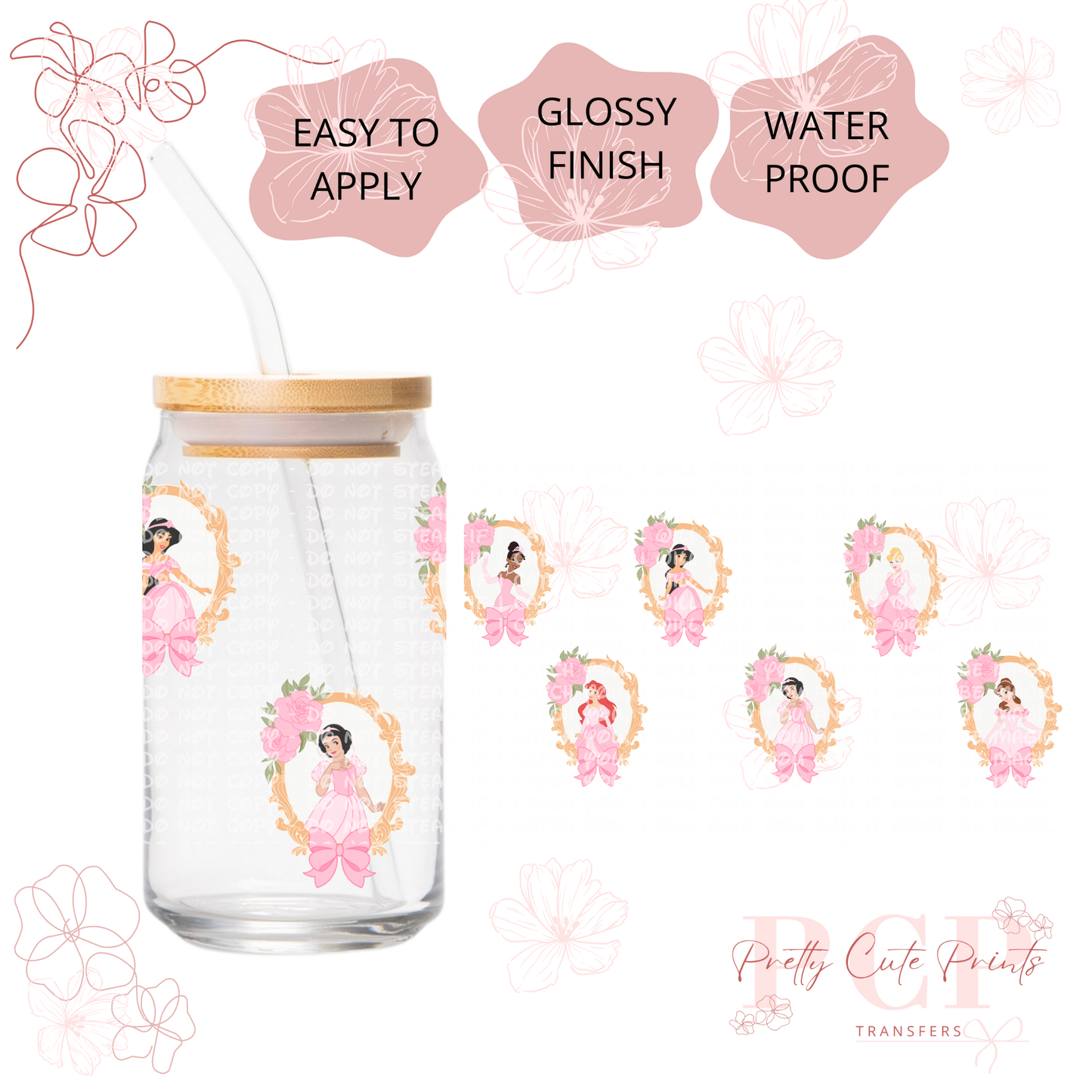 UVDTF Princess Pink Frames