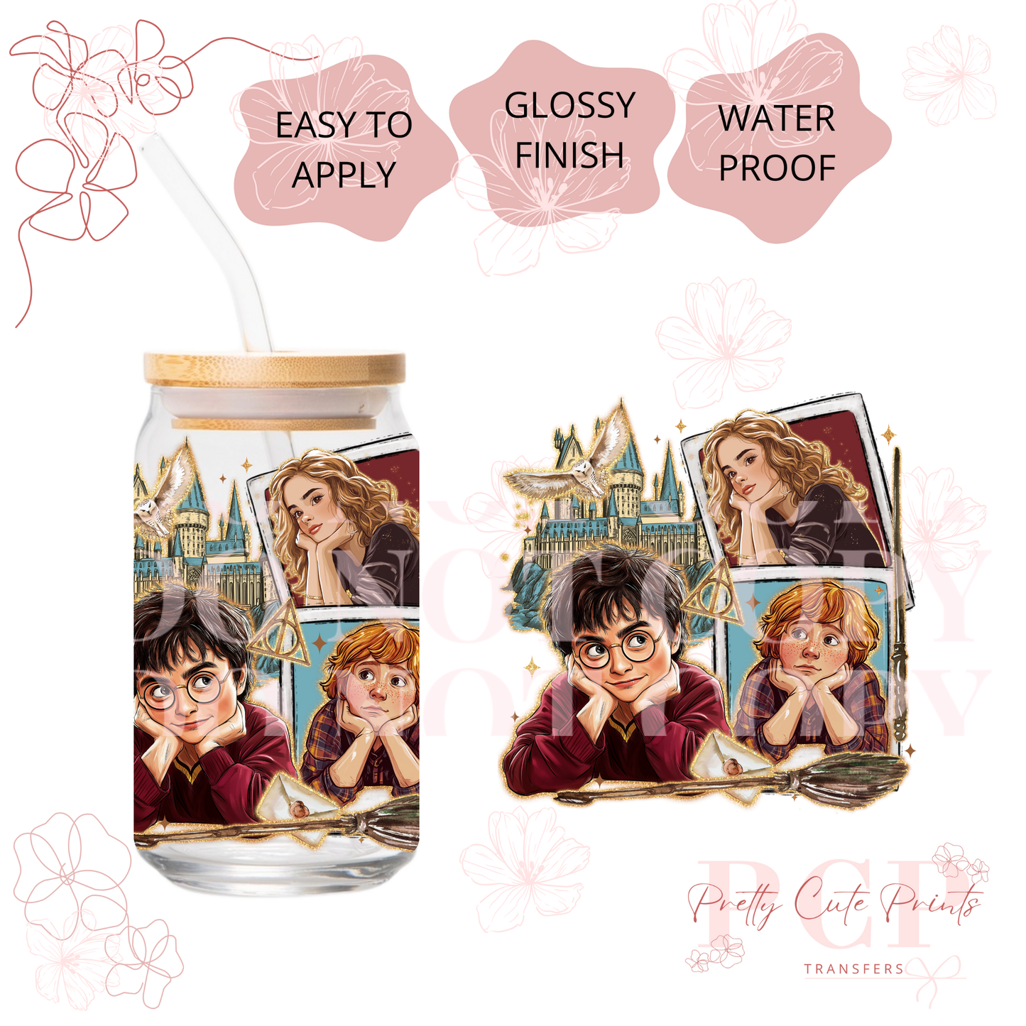 UVDTF DECAL Polaroid Characters