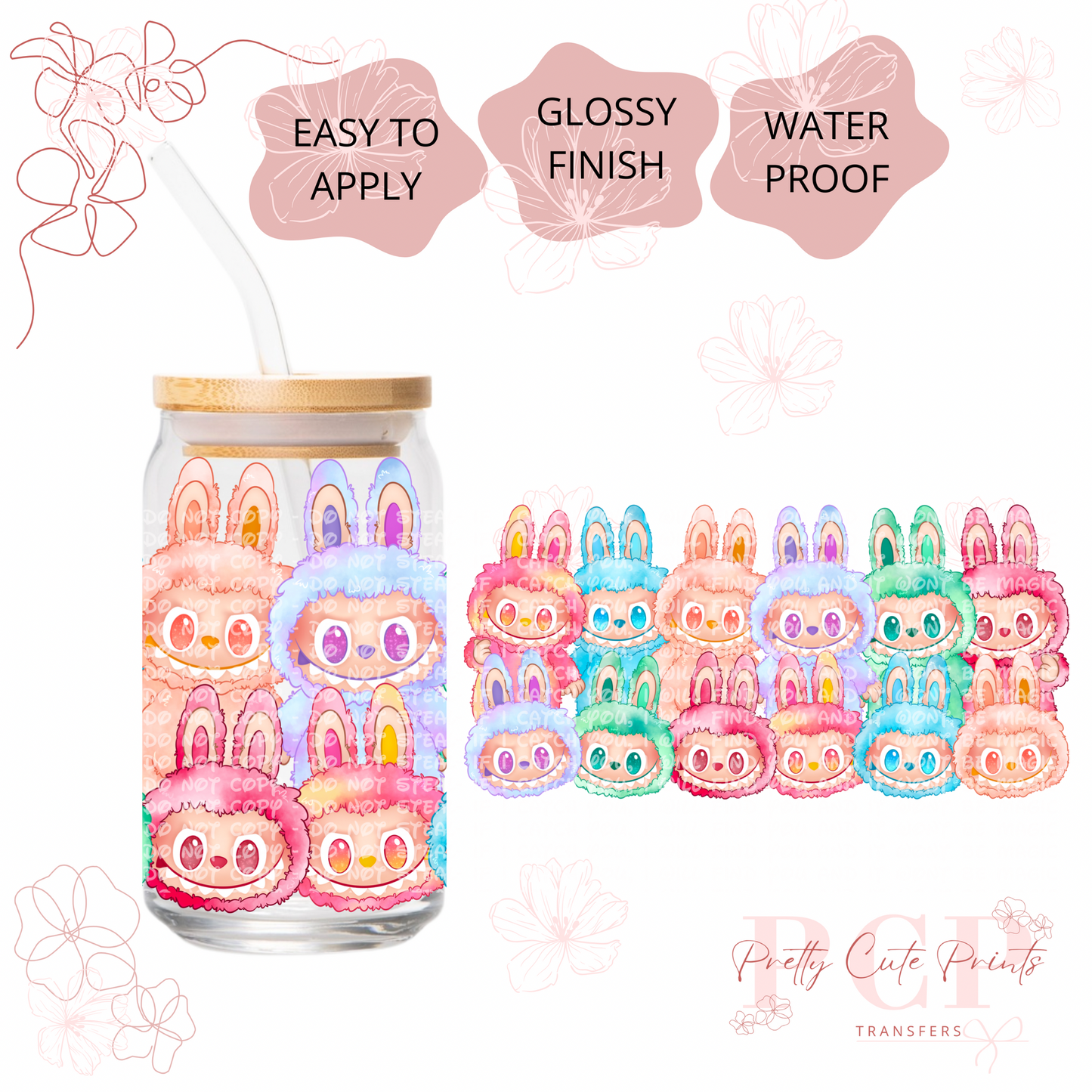UVDTF Kawaii Colorful Monster
