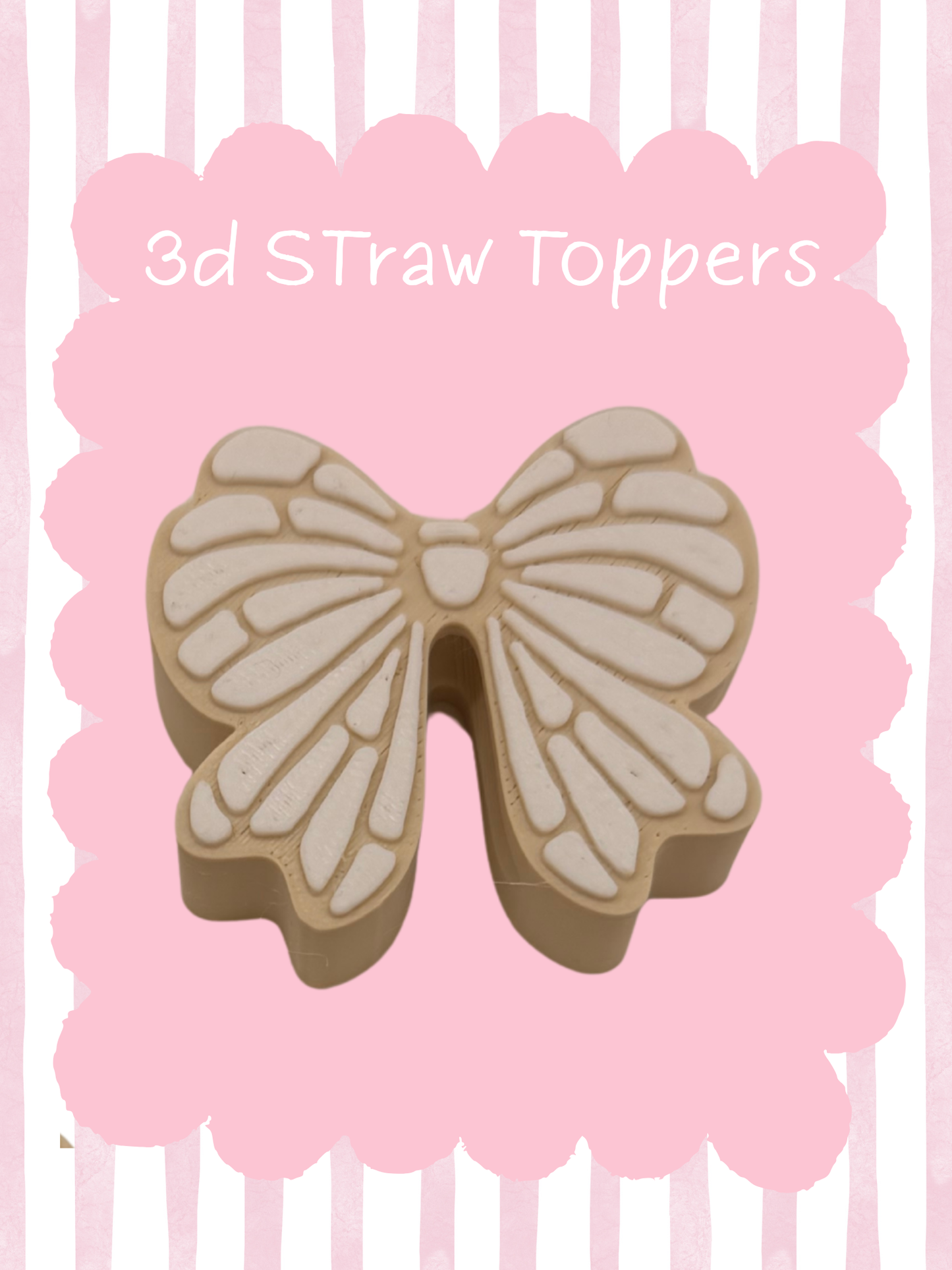 Concha Bow 3D Straw Topper