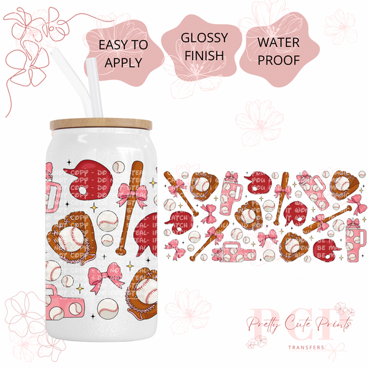 UVDTF Girly Baseball and Bows