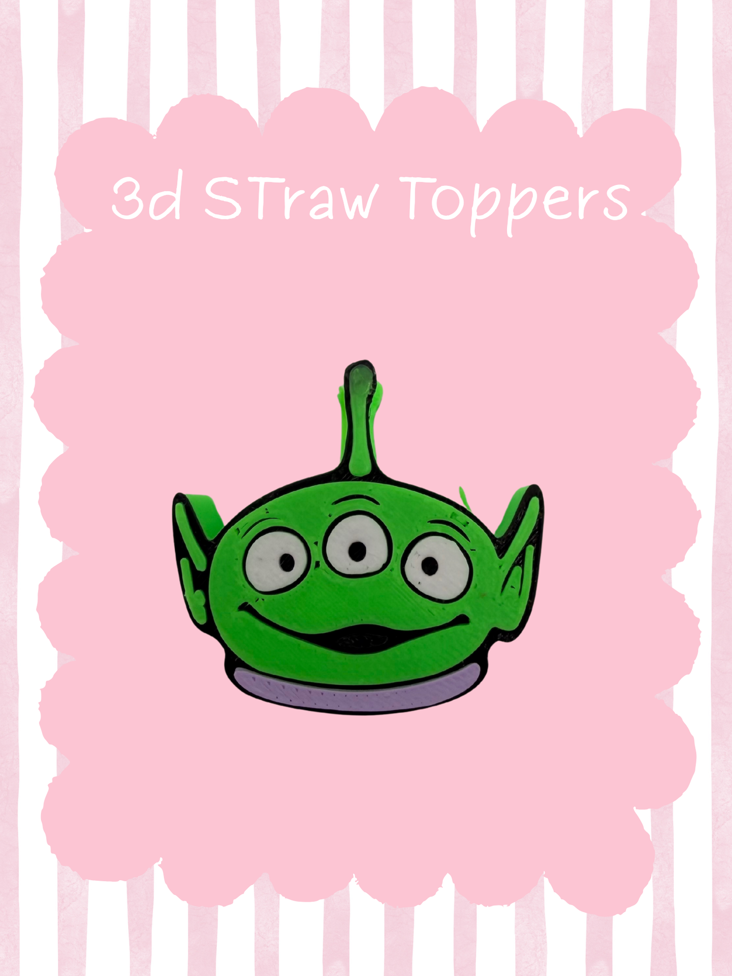 Alien 3D Straw Topper
