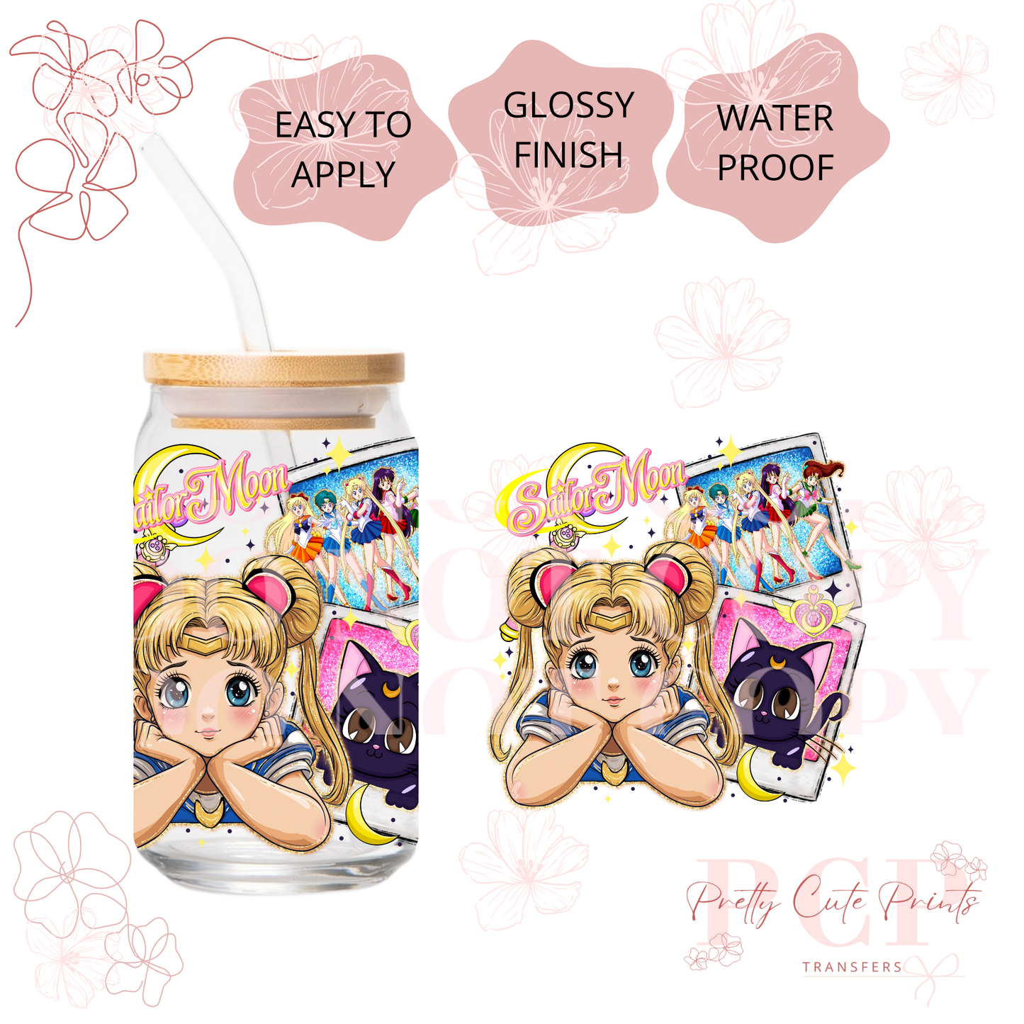 UVDTF DECAL Polaroid Characters