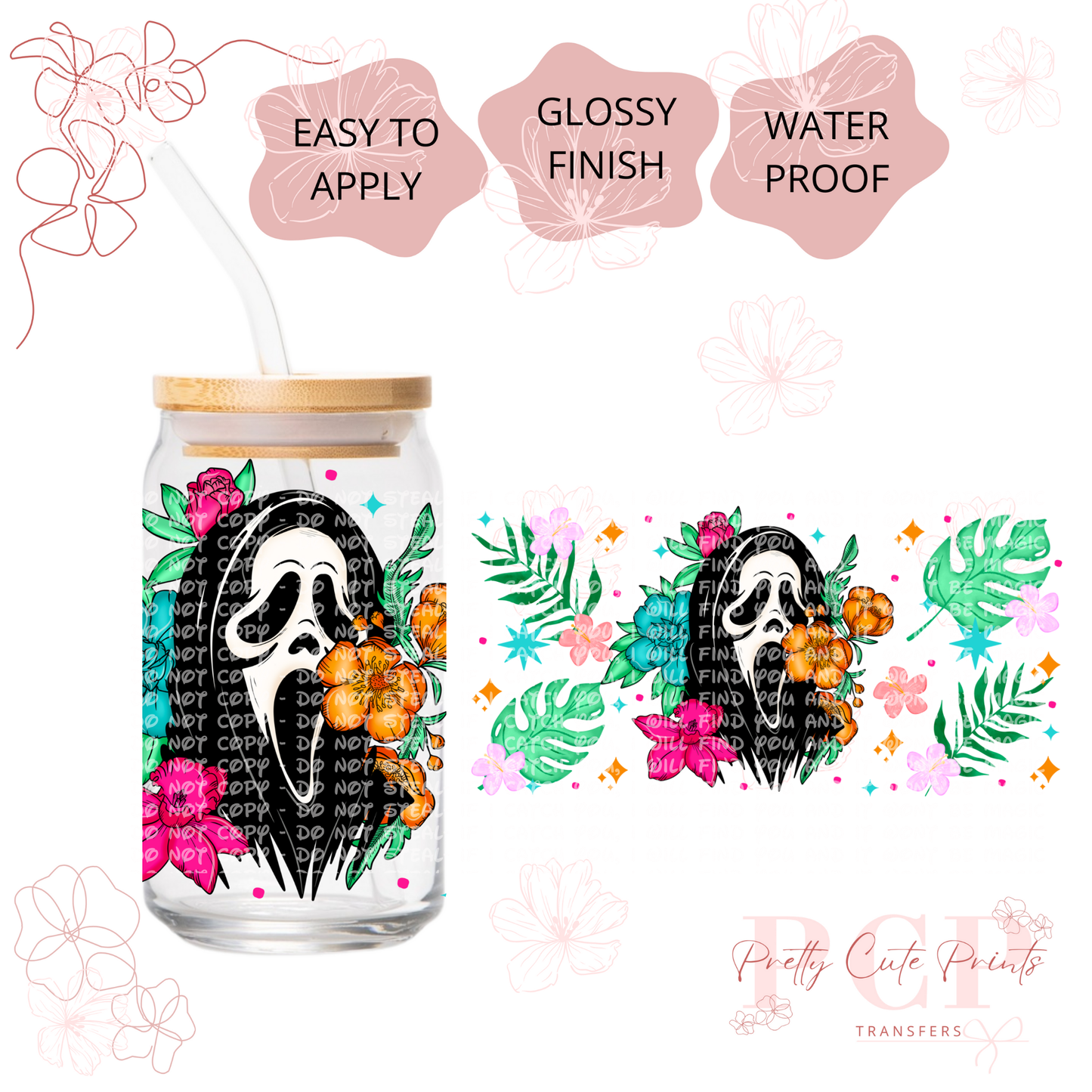 UVDTF Floral Ghost