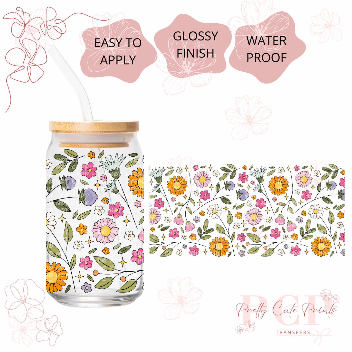 UVDTF Floral