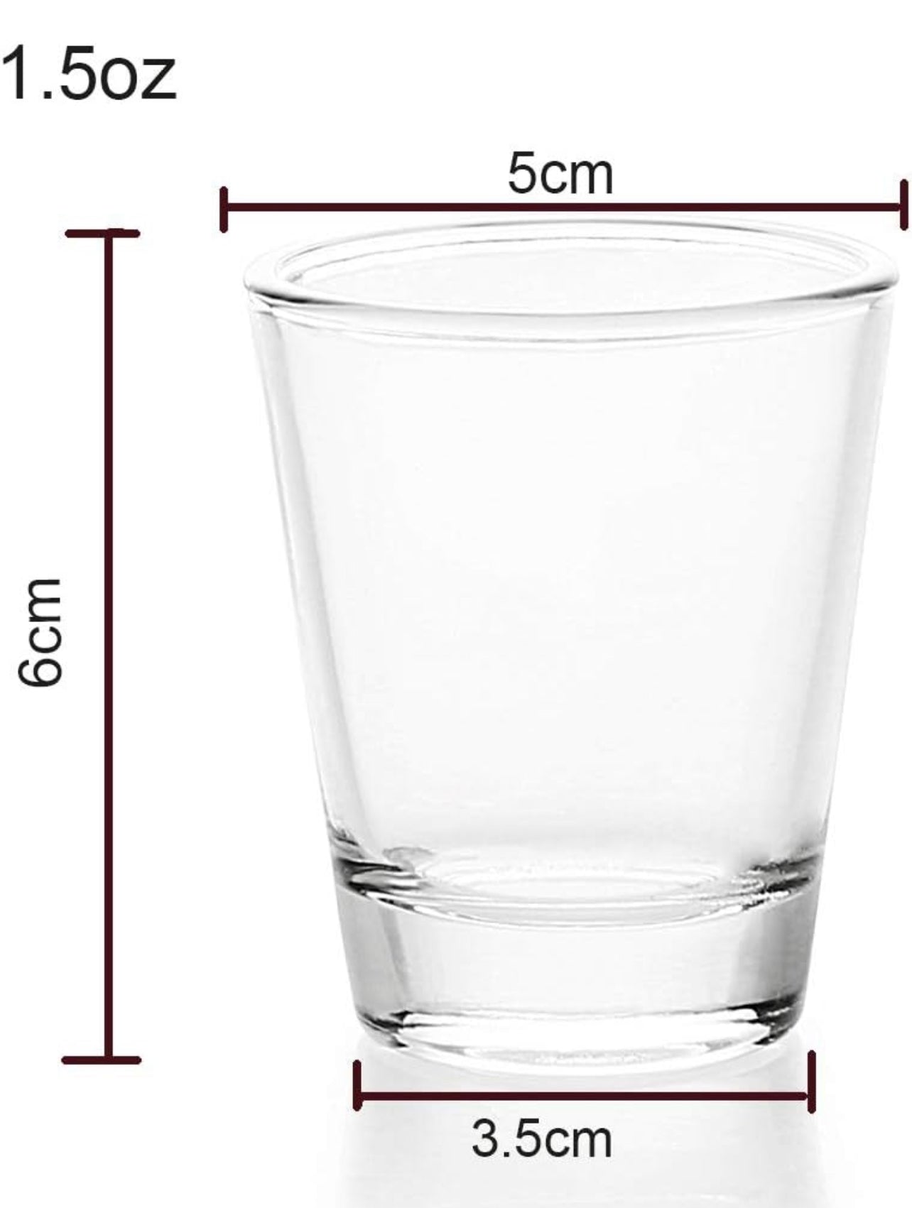 UV DTF Shot Glass Arriba Abajo