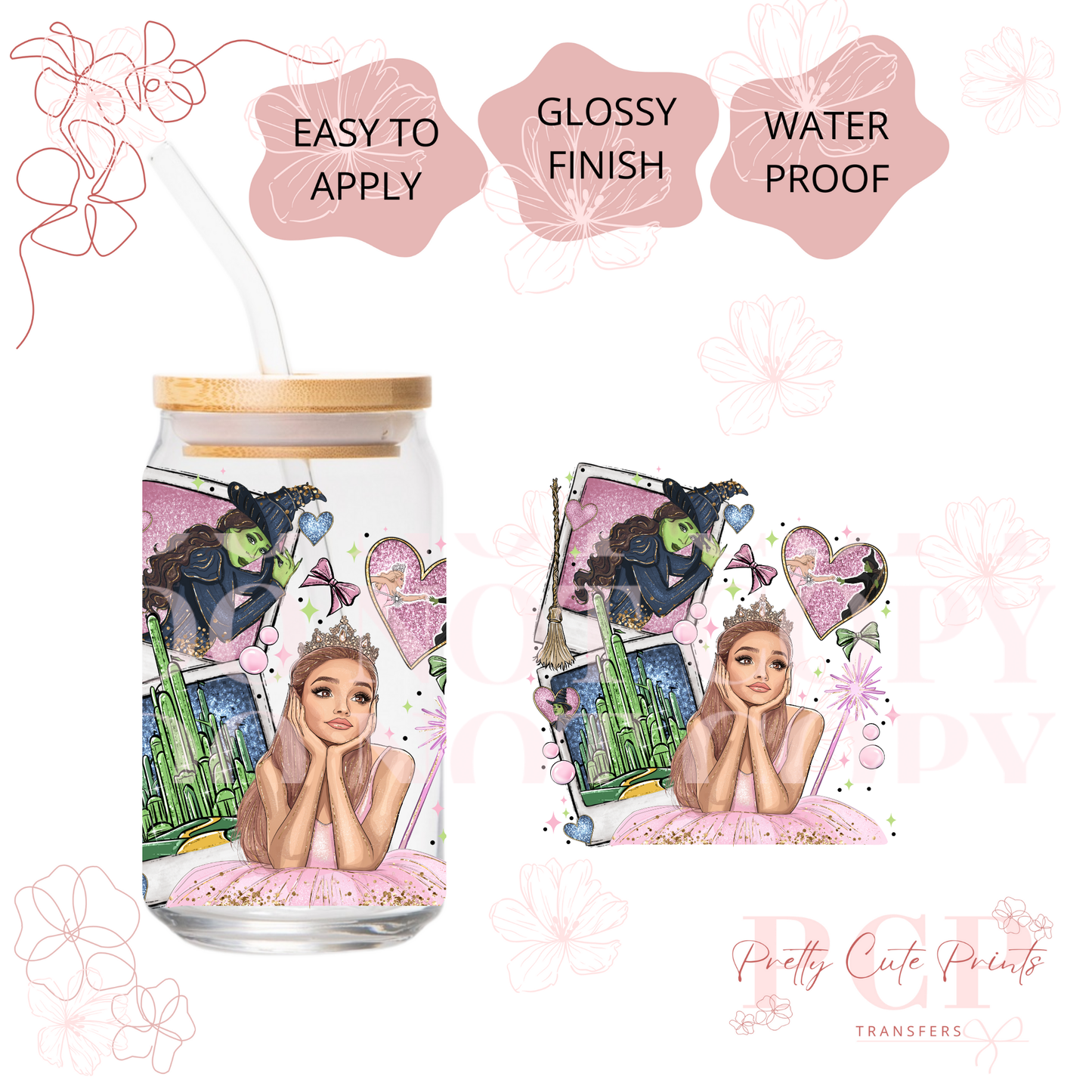 UVDTF DECAL Polaroid Characters