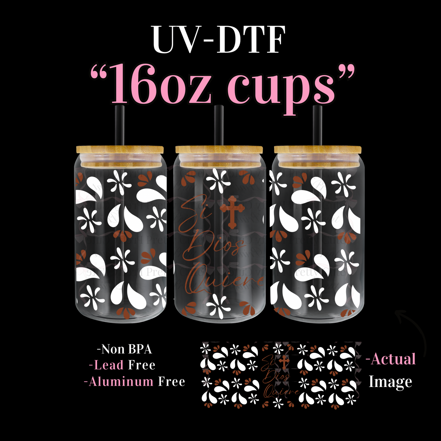 16oz Libbey Cup Si Dios Quiere