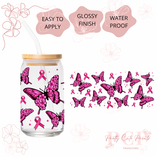 UVDTF Breast Cancer Butterflies