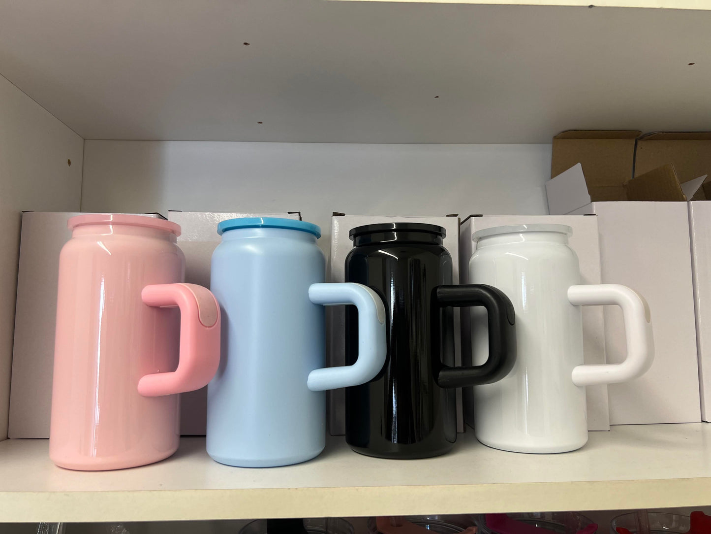 16oz Stainless Steel Handle Cups
