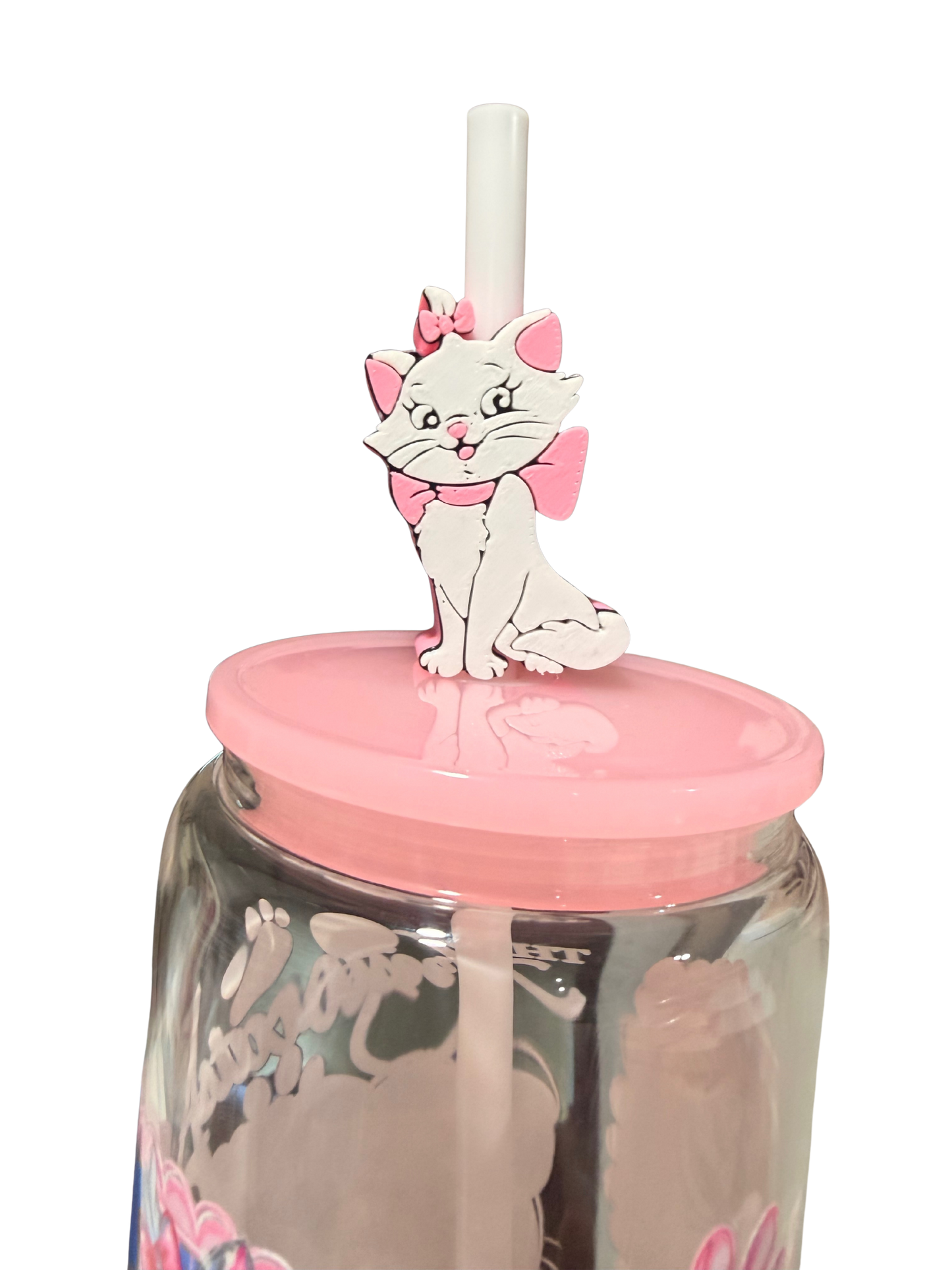 Cute Cat 3D Straw Topper