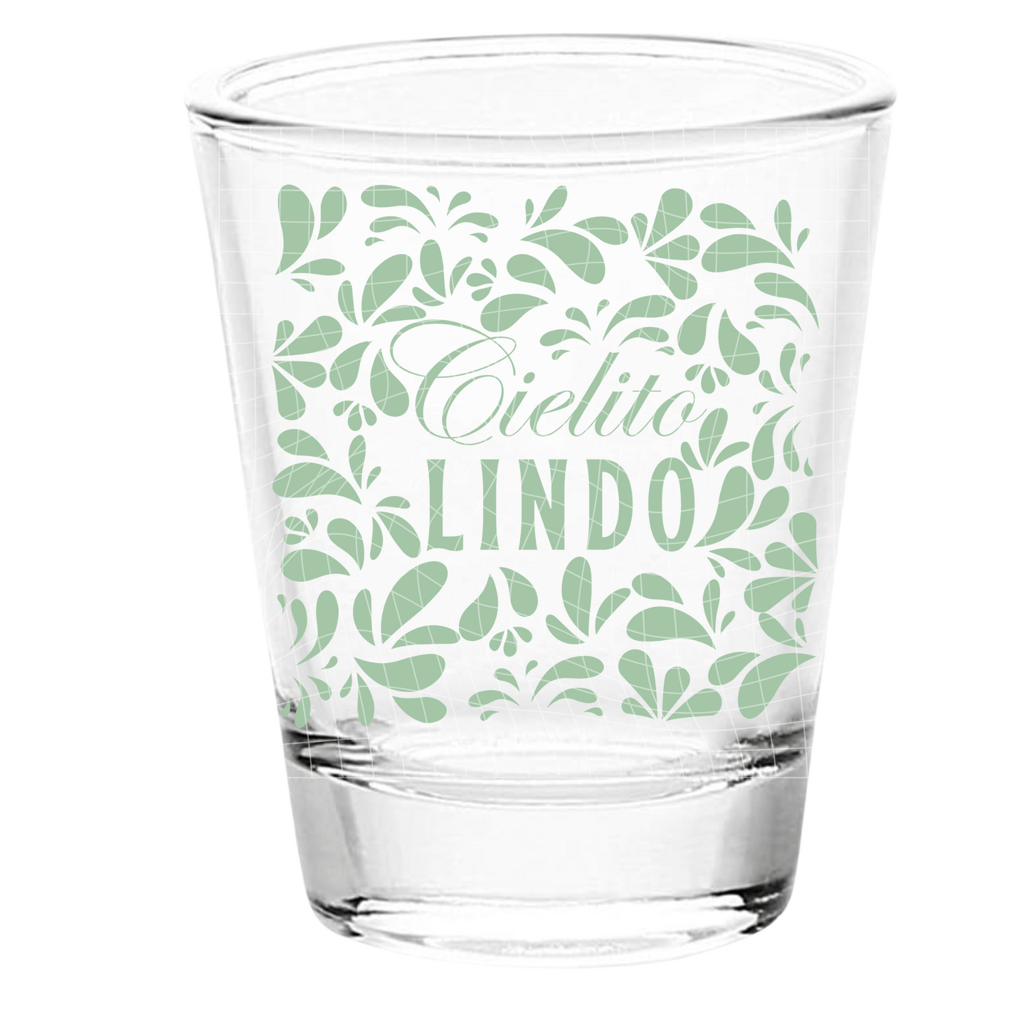 UV DTF Shot Glass Cielito Lindo