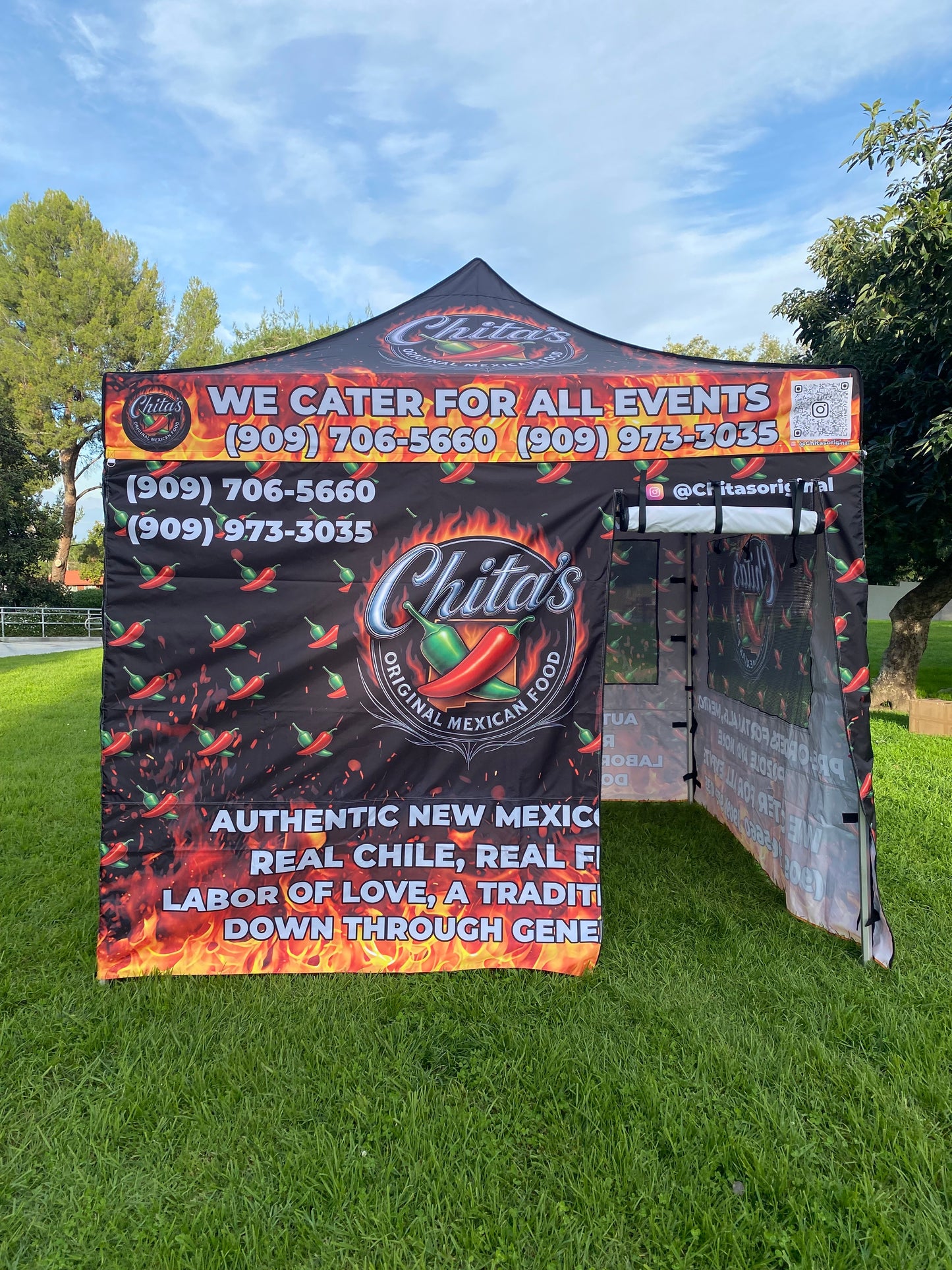 10x10 Canopy Food Booth Heavy Duty Full set up