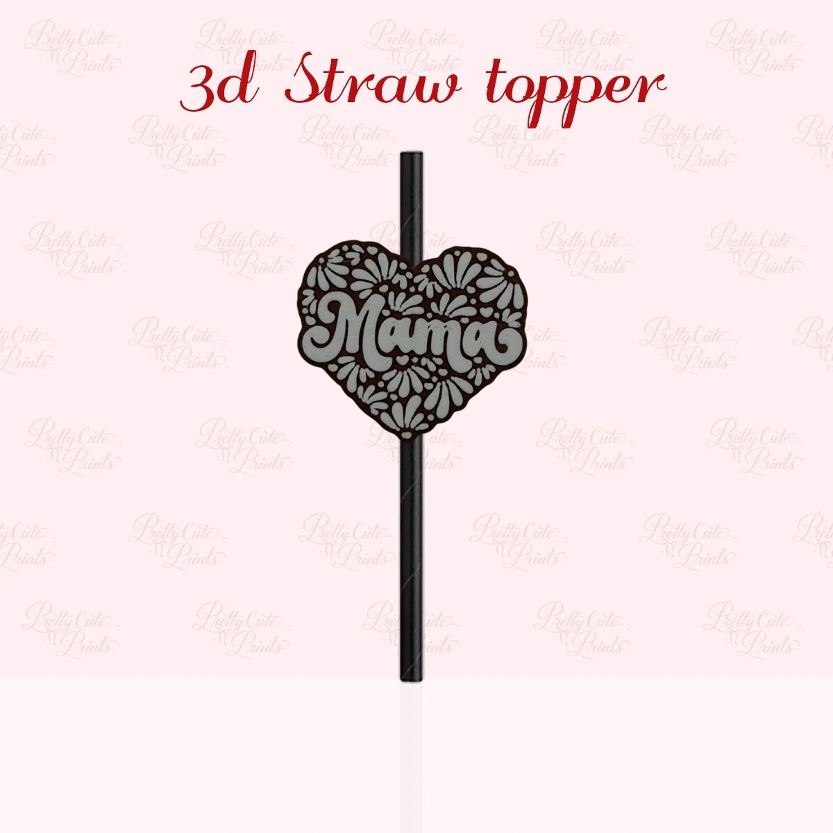 Mamá Brown Talavera 3D Straw Topper