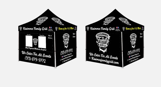 10x10 Canopy Food Booth Heavy Duty Full set up