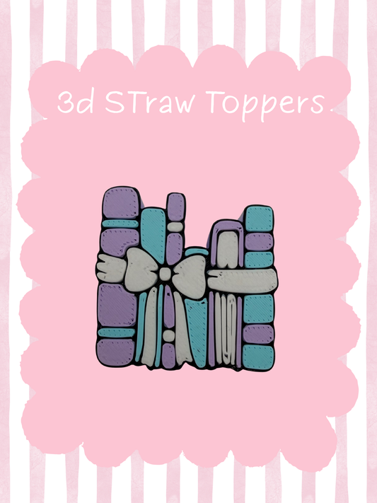 Book Lovers 3D Straw Topper