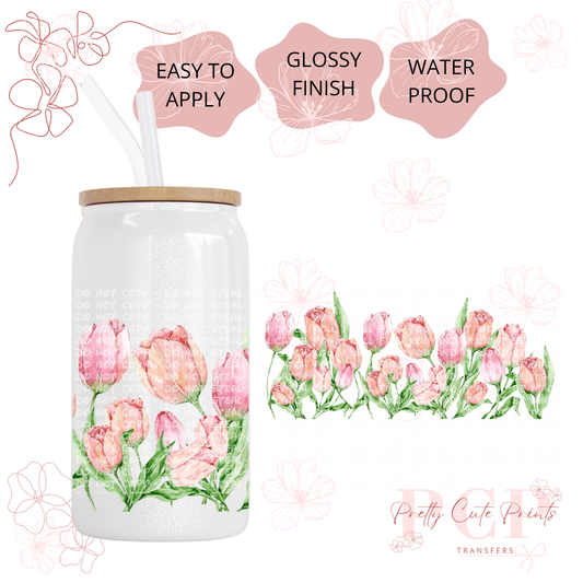 UVDTF Pink Flowers