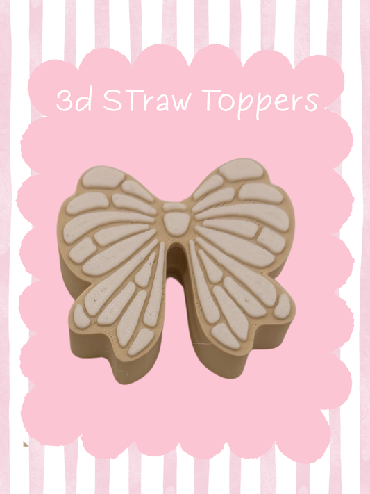 Concha Bow 3D Straw Topper