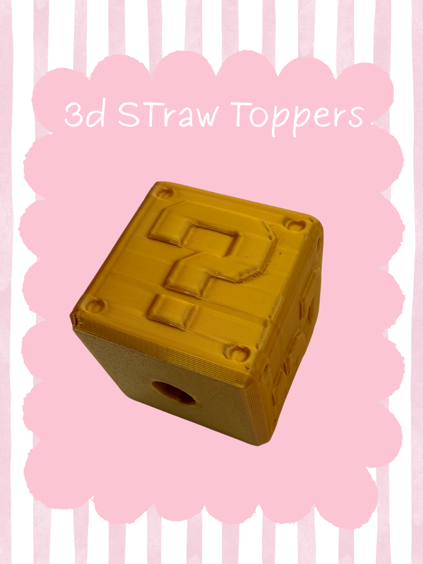 Super Cube 3D Straw Topper