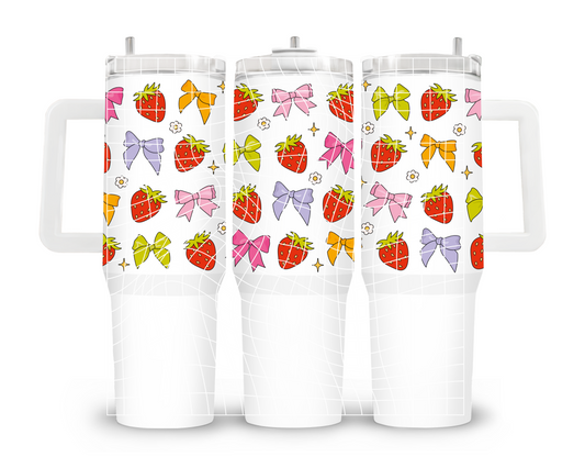 UVDTF 40oz Strawberry And Bows