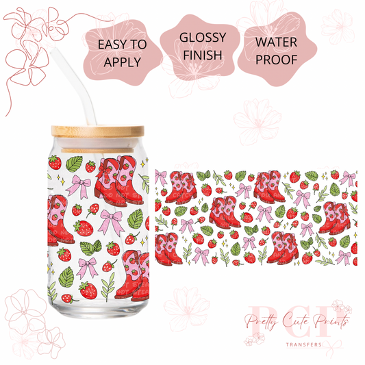 UVDTF Strawberry Boots