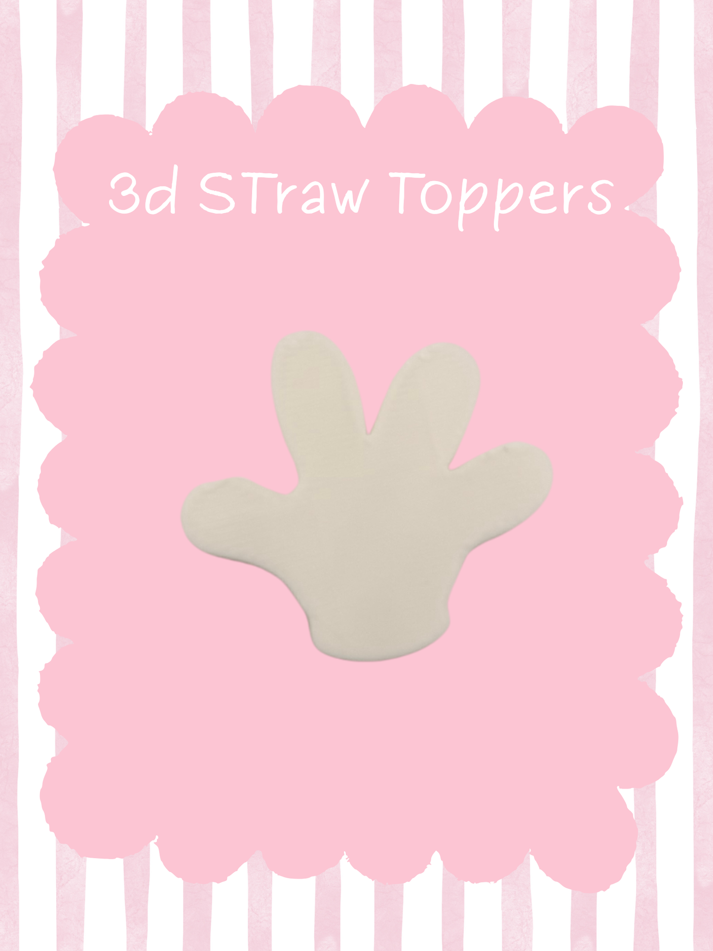Magical Glove 3D Straw Topper