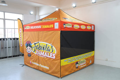 10x10 Canopy Food Booth Heavy Duty Full set up