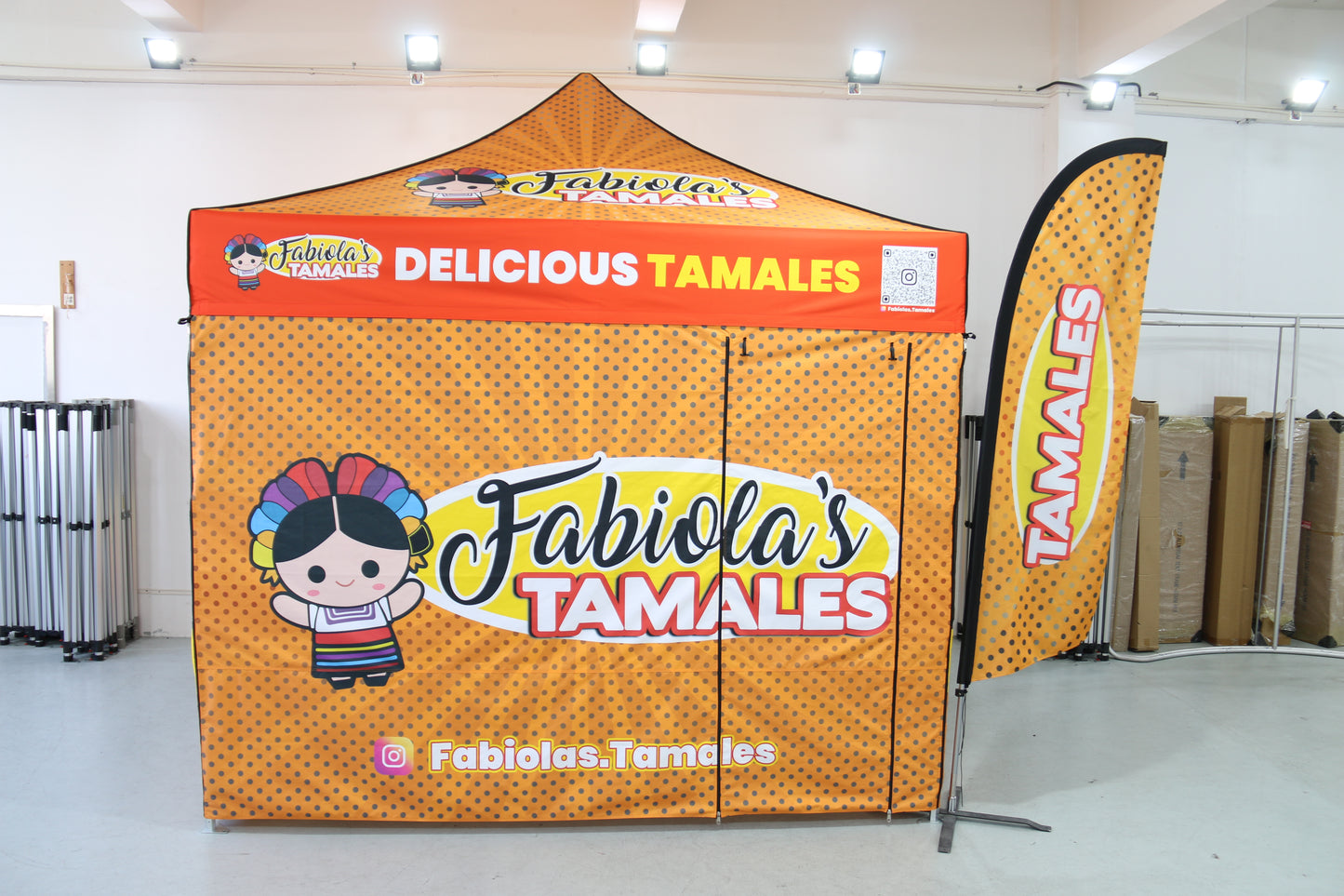 10x10 Canopy Food Booth Heavy Duty Full set up