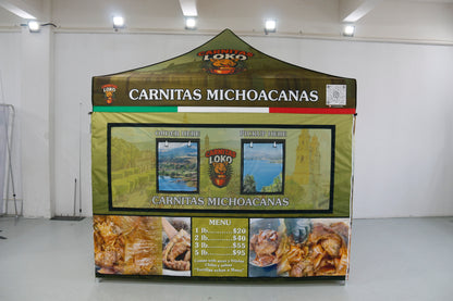 10x10 Canopy Food Booth Heavy Duty Full set up