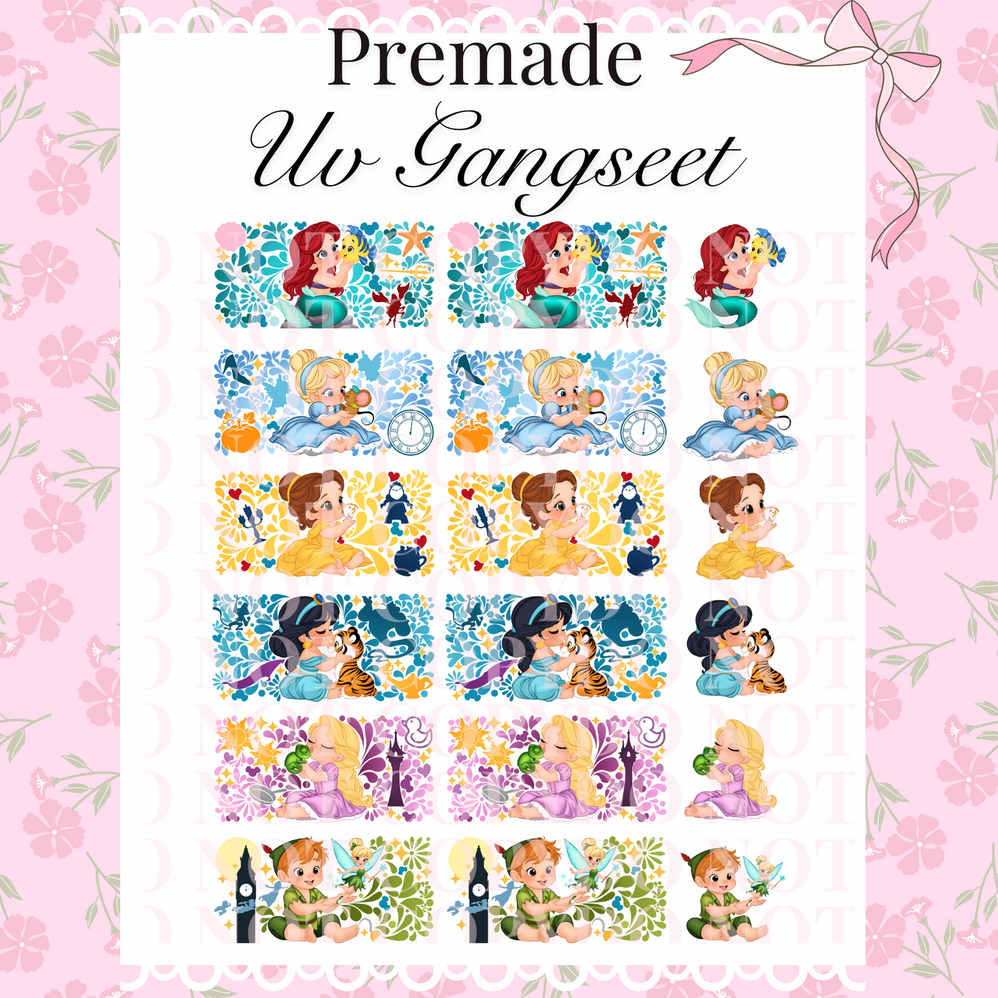 Babies Premade Uv DTF Gangsheet