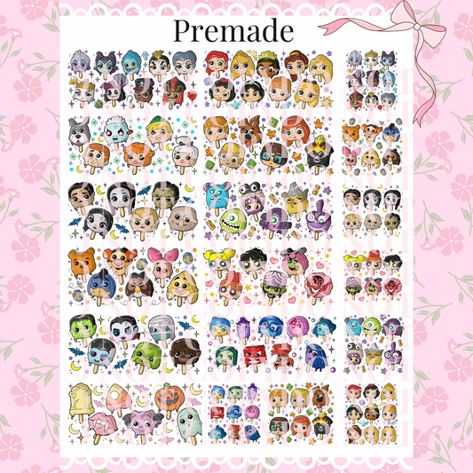 POPSICALES Premade Uv DTF Gangsheet