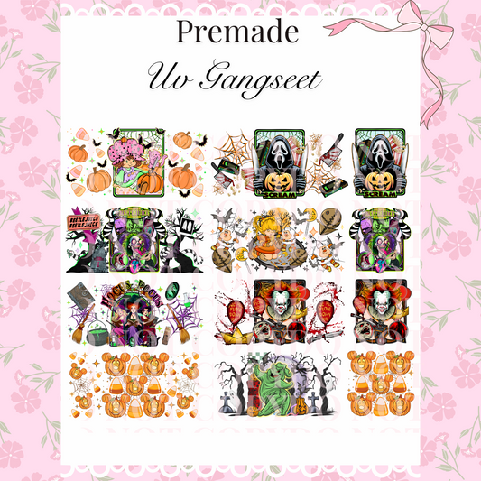 Halloween Style 3 Premade Uv DTF Gangsheet