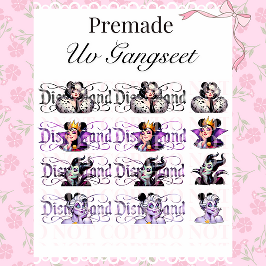 Villains Premade Uv DTF Gangsheet