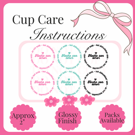 Cup Care Instructions Prettycuteprints