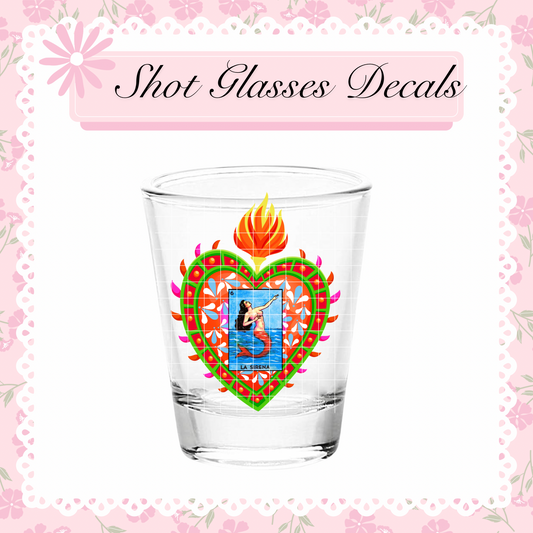 UV DTF Shot Glass La Sirena