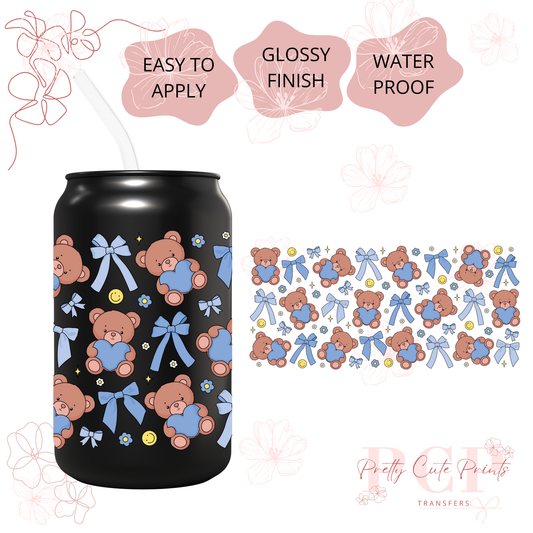 UVDTF Baby Bear Blue Bows