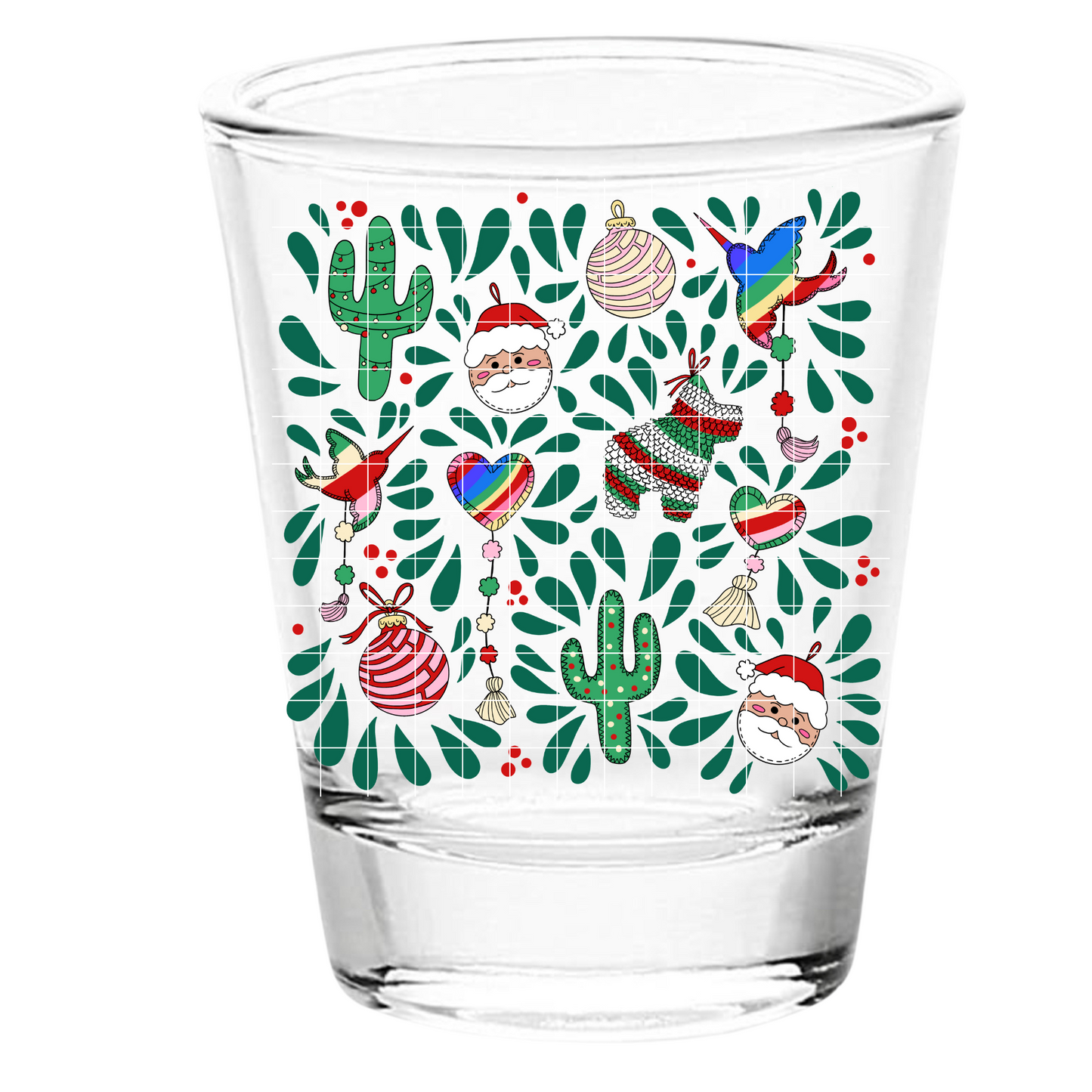 UV DTF Shot Glass Santa Talavera