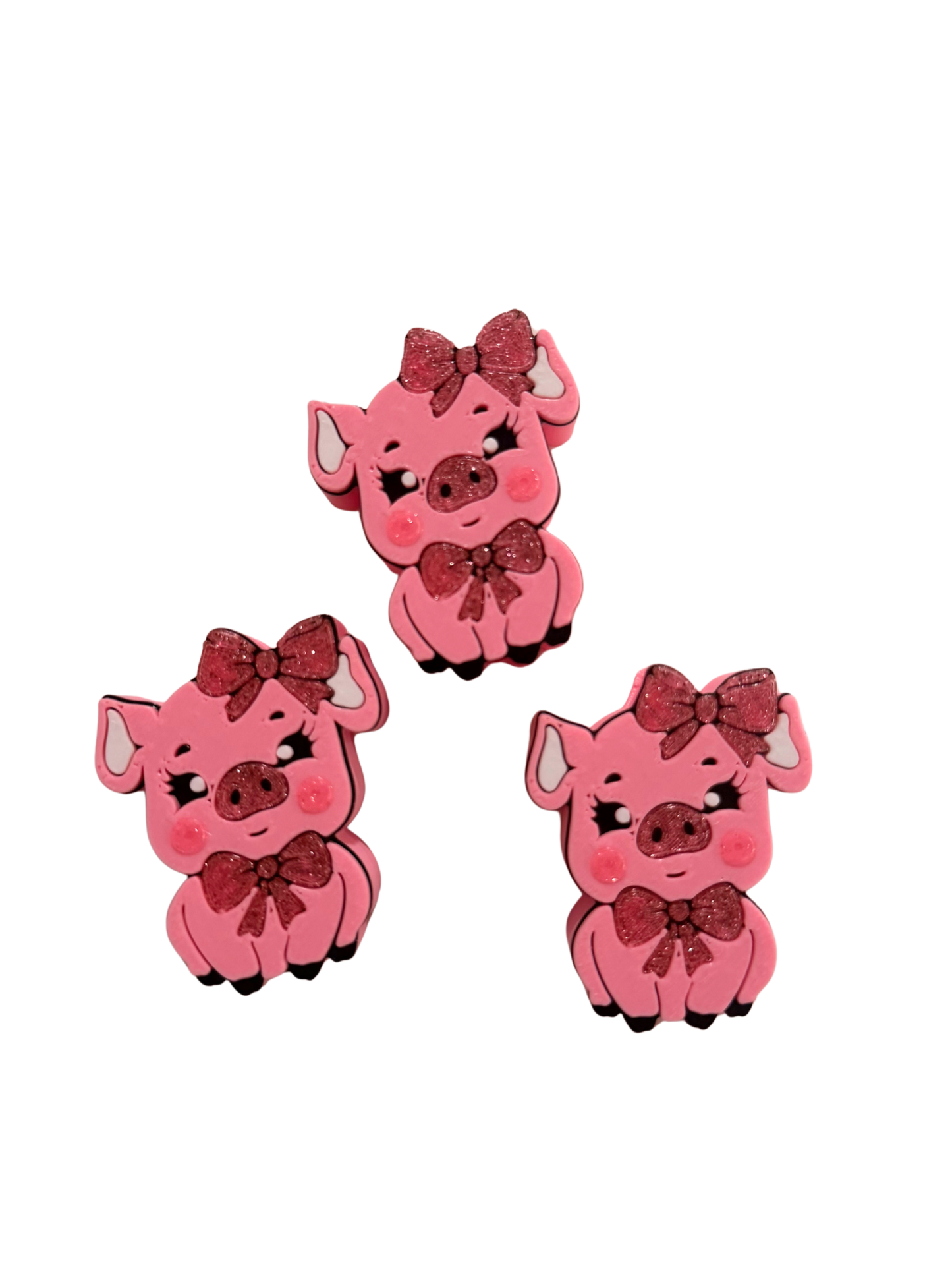 Cute Piggy 3D Straw Topper