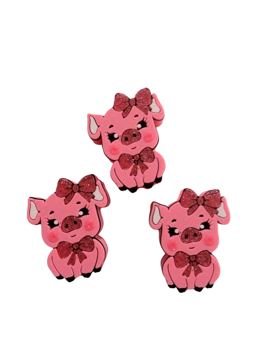 Cute Piggy 3D Straw Topper