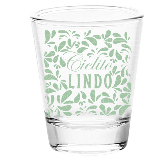 UV DTF Shot Glass Cielito Lindo