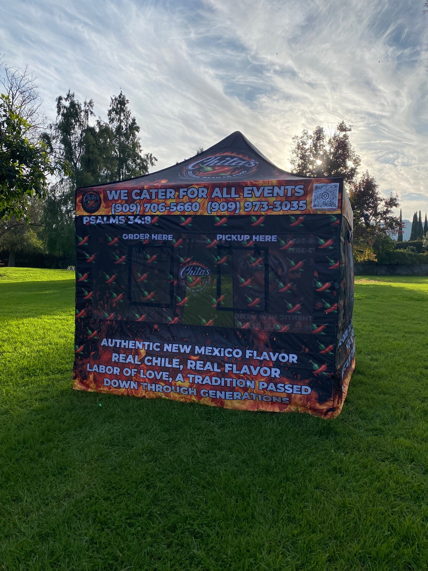 10x10 Canopy Food Booth Heavy Duty Full set up