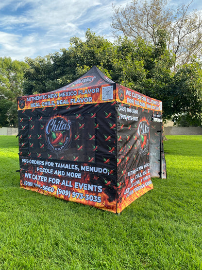 10x10 Canopy Food Booth Heavy Duty Full set up